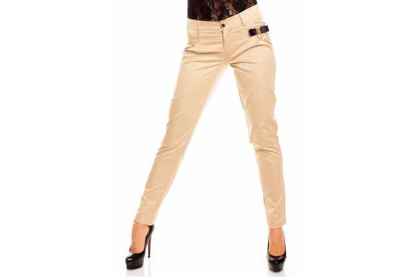 Damen Elegant Chino Urban Stoffhose Skinny Röhre Hose mit Taschen Röhrenhose;