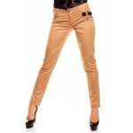 Damen Elegant Chino Urban Stoffhose Skinny Röhre Hose mit Taschen Röhrenhose;