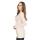 Longshirt Shirt Top Mini Kleid V-Ausschnitt ; Beige XXL/3XL 44/46