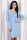 Abendkleid Tunika Mini Kleid überlappender V-Ausschnitt; S/M; Hellblau