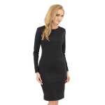 Damen Klassisches Minikleid Kleid Tunika Top; Schwarz/S/36