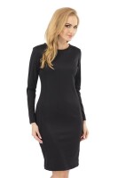Damen Klassisches Minikleid Kleid Tunika Top; Schwarz/M/38