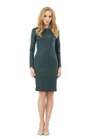 Damen Klassisches Minikleid Kleid Tunika Top; Dunkelgrün/L/40