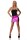 Minirock Rock im Leder-Optik Lack  Wet-Look Gr. 36 38 40 42 Pink