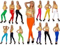 Damen Leggings in 20 Farben Baumwolle ;