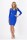 Damen Mini-Kleid V-Ausschnitt; Blau L/XL 40/42