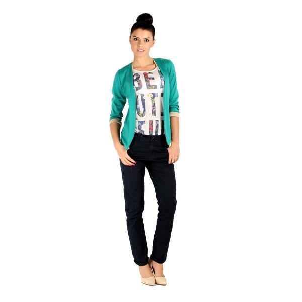 Damen Blazer Kurzjacke Jacke, S/M, Petrol