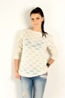 Damen Pullover Longshirt Strickpullover; S/M;