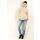 Damen Pullover Longshirt Strickpullover; S/M; Beige