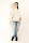 Damen Pullover Longshirt Strickpullover; S/M; Ecru