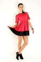 Damen Minikleid  Longshirt 2 Farbig Tunika Top;