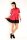 Damen Minikleid  Longshirt 2 Farbig Tunika Top; Koralle/M/38