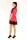 Damen Minikleid  Longshirt 2 Farbig Tunika Top; Koralle/M/38
