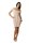 Kleid Tunika Mini-Kleid mit Raffungen U-Ausschnitt, Beige S/M 36/38