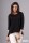 Damen Longshirt mit verlängerte Saumenden; Schwarz/S/36