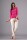 Damen Longshirt mit verlängerte Saumenden; Dunkelpink/M/38