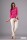 Damen Longshirt mit verlängerte Saumenden; Dunkelpink/M/38