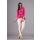 Damen Longshirt mit verlängerte Saumenden; Dunkelpink/XL/42