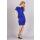 Kleid klassisch elegant Sommer Mini-Kleid; Blau L/40