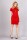 Kleid klassisch elegant Sommer Mini-Kleid; Rot XL/42