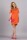 Damen Kleid klassisch elegant Mini-Kleid; Orange/S/36