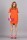 Damen Kleid klassisch elegant Mini-Kleid; Orange/M/38