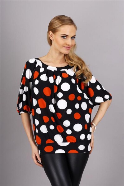 Longshirt Bluse Tunika Muster Punkte, Keise Gr. 36 38 40, S M L, M92