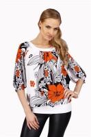Longshirt Bluse Tunika Muster Punkte, Keise Gr. 36 38 40, S M L, M92
