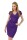 Kleid V-Ausschnitt Sommerkleid Mini Kleid in 10 Farben Gr. 36 38 40 42 44 46, 8984 Violett