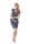 Kleid V-Ausschnitt Sommerkleid; Grafit M/L 38/40