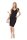 Kleid V-Ausschnitt Sommerkleid; Schwarz M/L 38/40