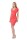Kleid V-Ausschnitt Sommerkleid; Koralle L/XL 40/42