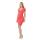 Kleid V-Ausschnitt Sommerkleid; Koralle XL/XXL 42/44