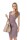 Kleid V-Ausschnitt Sommerkleid; Cappuccino M/L 38/40