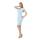 Kleid V-Ausschnitt Sommerkleid; Mintgrün S/M 36/38