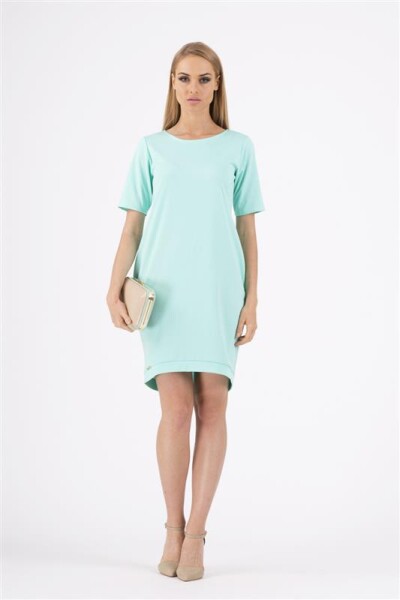 Damen Kleid klassisch elegant Mini-Kleid; Mintgrün/L/40
