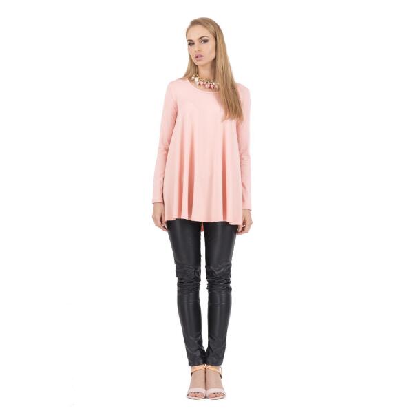 Longshirt weit geschnitten Top 10 Farben Gr. 36 38 40 42 44 46, 8538 Altrosa