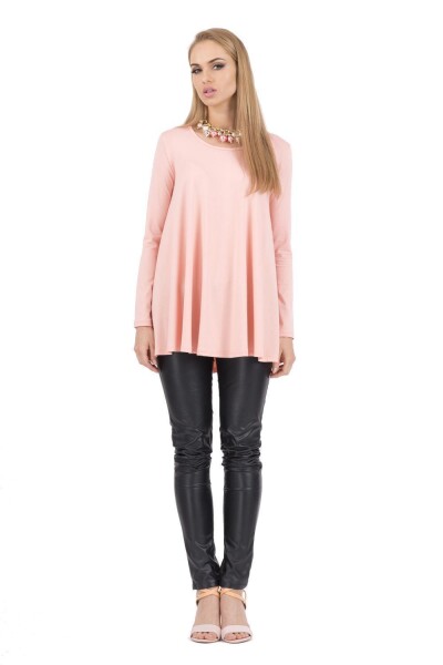 Longshirt weit geschnitten Top 10 Farben Gr. 36 38 40 42 44 46, 8538 Altrosa