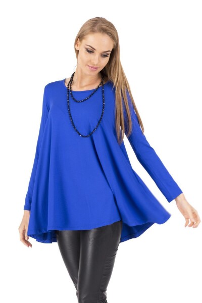 Damen Longshirt weit geschnitten; Blau/L/XL 40/42