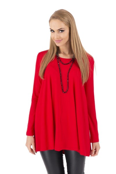Damen Longshirt weit geschnitten; Rot/M/L 38/40