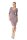 Kleid V-Ausschnitt Sommerkleid Mini Kleid 3/4 Arm ; Cappuccino XL/XXL 42/44