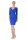 Kleid V-Ausschnitt Sommerkleid Mini Kleid 3/4 Arm ; Blau S/M 36/38
