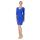 Kleid V-Ausschnitt Sommerkleid Mini Kleid 3/4 Arm ; Blau M/L 38/40