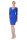 Kleid V-Ausschnitt Sommerkleid Mini Kleid 3/4 Arm ; Blau XL/XXL 42/44