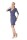 Kleid V-Ausschnitt Sommerkleid Mini Kleid 3/4 Arm ; Grafit XXL/3XL 44/46