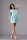 Minikleid Top mit Falten Longshirt Gr. 36 38 S M, M65 Mintgrün M/38