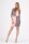 Damen Kleid 2 Farbig Mini-Kleid Tunika Muster; Lachs/Cappuccino/XXL/3XL 44/46