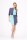 Damen Kleid 2 Farbig Mini-Kleid Tunika Muster; Mintgrün/Grafit/M/L 38/40