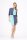 Kleid 2 Farbig Mini-Kleid Tunika Muster Gr. S M L XL XXL 3XL, 8987 Mintgrün/Grafit XL/XXL 42/44