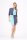 Damen Kleid 2 Farbig Mini-Kleid Tunika Muster; Mintgrün/Grafit/XXL/3XL 44/46